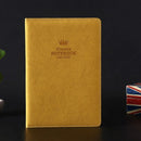 A5100 Pages Leather Soft Cover Notebook A5100 Pages Leather Soft Cover Notebook Pocket Memo(Yellow)