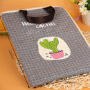 2 PCS Cactus Pattern Waterproof and Dustproof Canvas File Bag Zipper Data Portable Storage Bag, Random Style Delivery