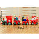 Christmas Dinner Table Decoration, Wooden Trains Children Kindergarten Christmas Decoration Ornaments Gifts (White)