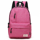 Universal Multi-Function Canvas Laptop Computer Shoulders Bag Leisurely Backpack Students Bag, Small Size: 37x26x12cm, For 13.3 inch and Below Macbook, Samsung, Lenovo, Sony, DELL Alienware, CHUWI, ASUS, HP(Magenta)