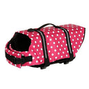 Pet Saver Dog Reflective Stripes Life Vest Jacket for Swimming Boating Surfing, Size: S (Pink Dot)