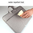 Breathable Wear-resistant Shoulder Handheld Zipper Laptop Bag, For 13.3 inch and Below Macbook, Samsung, Lenovo, Sony, DELL Alienware, CHUWI, ASUS, HP (Grey)