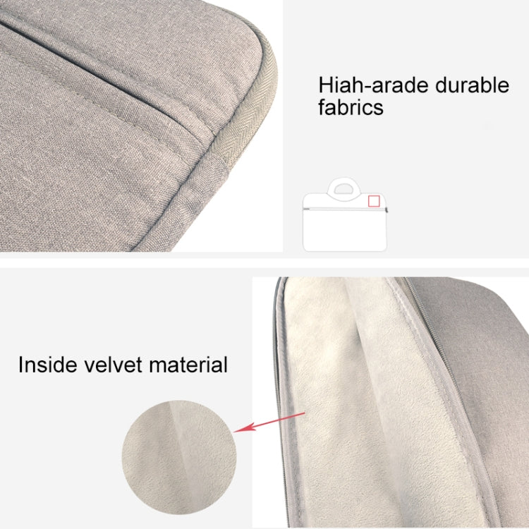 Breathable Wear-resistant Shoulder Handheld Zipper Laptop Bag, For 13.3 inch and Below Macbook, Samsung, Lenovo, Sony, DELL Alienware, CHUWI, ASUS, HP (Navy Blue)