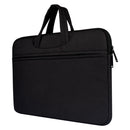 Breathable Wear-resistant Shoulder Handheld Zipper Laptop Bag, For 15.6 inch and Below Macbook, Samsung, Lenovo, Sony, DELL Alienware, CHUWI, ASUS, HP (Black)