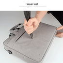 Breathable Wear-resistant Thin and Light Fashion Shoulder Handheld Zipper Laptop Bag with Shoulder Strap, For 15.6 inch and Below Macbook, Samsung, Lenovo, Sony, DELL Alienware, CHUWI, ASUS, HP (Black)