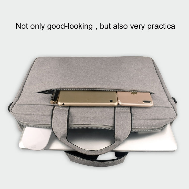 Breathable Wear-resistant Thin and Light Fashion Shoulder Handheld Zipper Laptop Bag with Shoulder Strap, For 15.6 inch and Below Macbook, Samsung, Lenovo, Sony, DELL Alienware, CHUWI, ASUS, HP