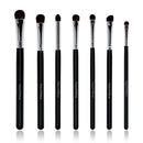 HappyMakeup 7 PCS Professional Makeup Brushes Set Makeup Tools (Black+Silver)