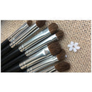 HappyMakeup 7 PCS Professional Makeup Brushes Set Makeup Tools (Black+Silver)