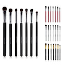 HappyMakeup 7 PCS Professional Makeup Brushes Set Makeup Tools (Black+Gold)