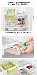 Drawer Style Fridge Preservation Layer Storage Rack (White)