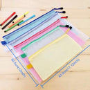 12 PCS Zipper Plastic Mesh Stationery Bag, Random Color Delivery (A3, Size: 43.5x30.5cm)