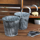 2PCS Iron Kegs Retro Bucket Metal Mini Bucket Candy Box Buckets Pails Craft Floral Pot