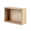 2PCS Retro Square Wooden Multi - meat Small Flower Pot Wooden Box Home Gardening Decoration