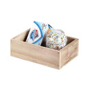 2PCS Retro Square Wooden Multi - meat Small Flower Pot Wooden Box Home Gardening Decoration