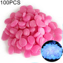 100 PCS Glow in The Dark Garden Pebbles for Walkways & Decoration and Plants Luminous Stones(Dark Purple)