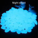100 PCS Glow in The Dark Garden Pebbles for Walkways & Decoration and Plants Luminous Stones(White)