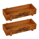 2PCS Plant Flower Pot Retro Woody Meat Plant Pots Wooden Box Gardening Small Flowerpots