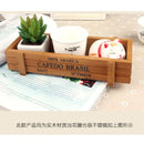 2PCS Plant Flower Pot Retro Woody Meat Plant Pots Wooden Box Gardening Small Flowerpots