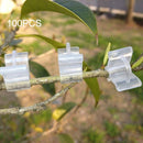 100 PCS Plant Grafting Gardening Plastic Grafting Folder Grafting Clip Transparent Gardening Plastic Grafting Clip Tomatoes Grafting Clips