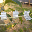 100 PCS Plant Grafting Gardening Plastic Grafting Folder Grafting Clip Transparent Gardening Plastic Grafting Clip Tomatoes Grafting Clips
