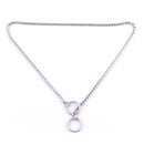 Pet Collars Pet Neck Strap Dog Neckband Snake Chain Dog Chain Solid Metal Chain Dog Collarï¼ŒLength:55cm(Silver)
