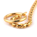 Pet Collars Pet Neck Strap Dog Neckband Snake Chain Dog Chain Solid Metal Chain Dog Collarï¼ŒLength:65cm (Gold)