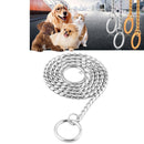 Pet Collars Pet Neck Strap Dog Neckband Snake Chain Dog Chain Solid Metal Chain Dog Collarï¼ŒLength:65cm (Silver)