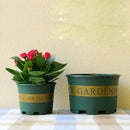 1.5 Gallon Flower Pots Plant Nursery Pots Plastic Pots Creative Gallons Pots with Tray,Size:20*19.5*19.5cm