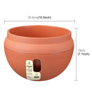 Hanging Plastic Flower Pots Hanging Pots Flower Pot With Hanging Chain,Large Size: 24 x 18cm ,Random Color Delivery