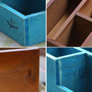 2 PCS Retro Square Wooden Flower Pot Wooden Box Woody Storage Box Multi-functional Wooden Box,Random Color Delivery