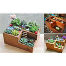 2 PCS Retro Square Wooden Flower Pot Wooden Box Woody Storage Box Multi-functional Wooden Box,Random Color Delivery