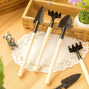Rake Shovel Digging Trowel 3 in 1 Wooden Handle Metal Head Mini Garden Plant Tool Gardening Tool