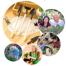 Rake Shovel Digging Trowel 3 in 1 Wooden Handle Metal Head Mini Garden Plant Tool Gardening Tool