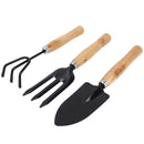 Rake Shovel Digging Trowel 3 in 1 Wooden Handle Metal Head Mini Garden Plant Tool Gardening Tool Garden Flower Tools Garden Tools Combination Set