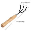 Rake Shovel Digging Trowel 3 in 1 Wooden Handle Metal Head Mini Garden Plant Tool Gardening Tool Garden Flower Tools Garden Tools Combination Set