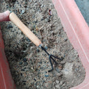 Rake Shovel Digging Trowel 3 in 1 Wooden Handle Metal Head Mini Garden Plant Tool Gardening Tool Garden Flower Tools Garden Tools Combination Set