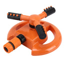 Garden Automatic Rotating Nozzle 360 Degree Rotary Automatic Sprinkler Garden Lawn Watering Nozzle Irrigation Nozzle,Applicable for 3/4 inch Water Pipes(Orange)