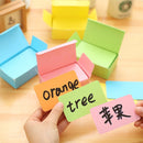 5 Boxes (About 90 PCS in One Box) Blank DIY Greeting Card Graffiti Rounded Small Card Blank Small Handwritten Paper Card Message Word Card(Yellow)