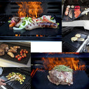 2 PCS 0.2mm Thick Barbecue Grill Mat Non-Stick BBQ Grill Mats, Size:40x33CM(Black)
