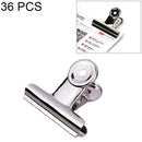 36PCS 50mm Silver Metal Stainless Steel Round Clip Notes Letter Paper Clip Office Bind Clip