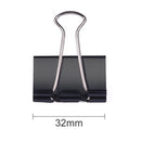 50PCS 32mm Black Metal Clip Notes Letter Paper Clip Office Bind