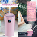 Small-3 2W Humidifier Moisture Meter Moisturizing Instrument with LED Night Light, Water Tank Capacity: 260ml(Pink)