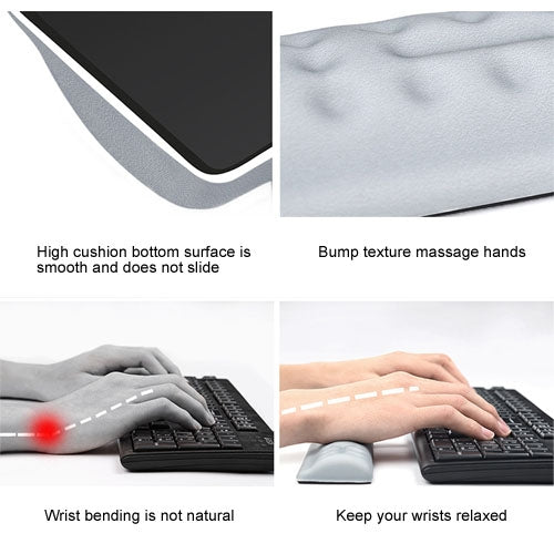 BUBM Mouse Pad Wrist Support Keyboard Memory Pillow Holder, Size: 13 x 5.5 x 1.7cm (Pink)