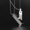 Mijobs Metal Screwless Magnetic Pendant Necklace for Fitbit Flex 2, Host not Included(Black)