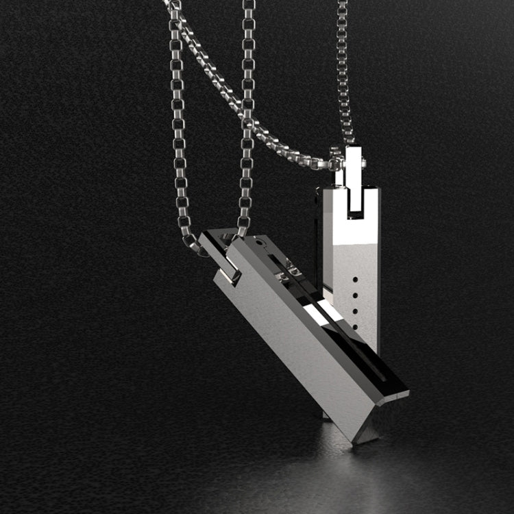 Mijobs Metal Screwless Magnetic Pendant Necklace for Fitbit Flex 2, Host not Included(Black)