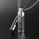 Mijobs Metal Screwless Magnetic Pendant Necklace for Fitbit Flex 2, Host not Included(Black)