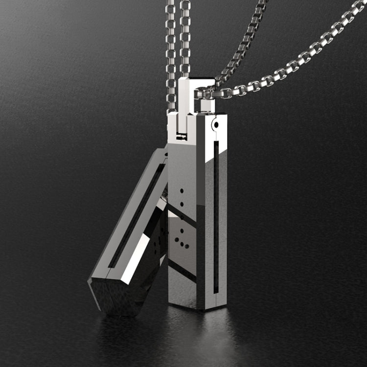 Mijobs Metal Screwless Magnetic Pendant Necklace for Fitbit Flex 2, Host not Included(Black)
