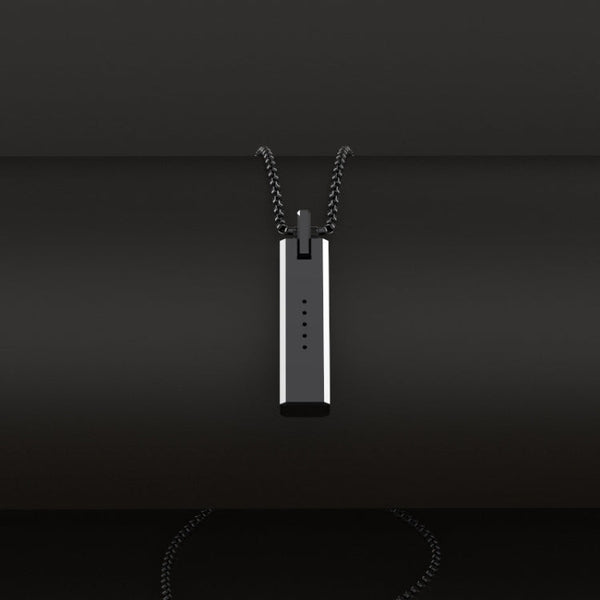 Mijobs Metal Screwless Magnetic Pendant Necklace for Fitbit Flex 2, Host not Included(Black)