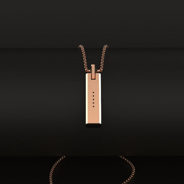 Mijobs Metal Screwless Magnetic Pendant Necklace for Fitbit Flex 2, Host not Included(Gold)