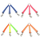 TPU Material Pet Dogs 3 in 1 Tangle-free Traction Rope Double Pet Dog Walking Leash, Length: 25 cm(Orange)